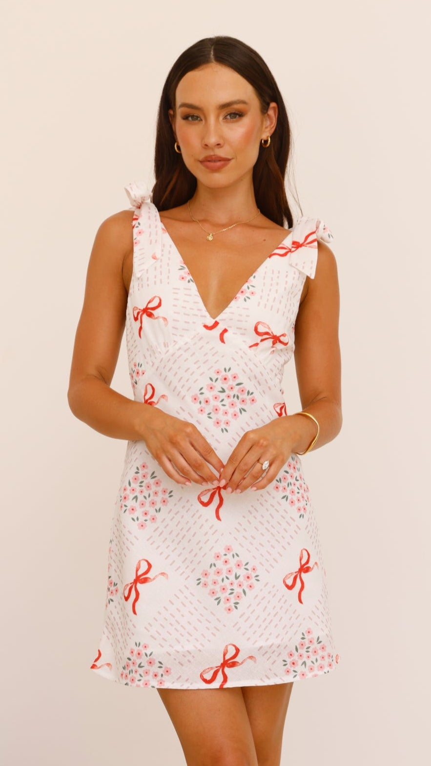 Tullie Mini Dress - Sweet Bow Pink