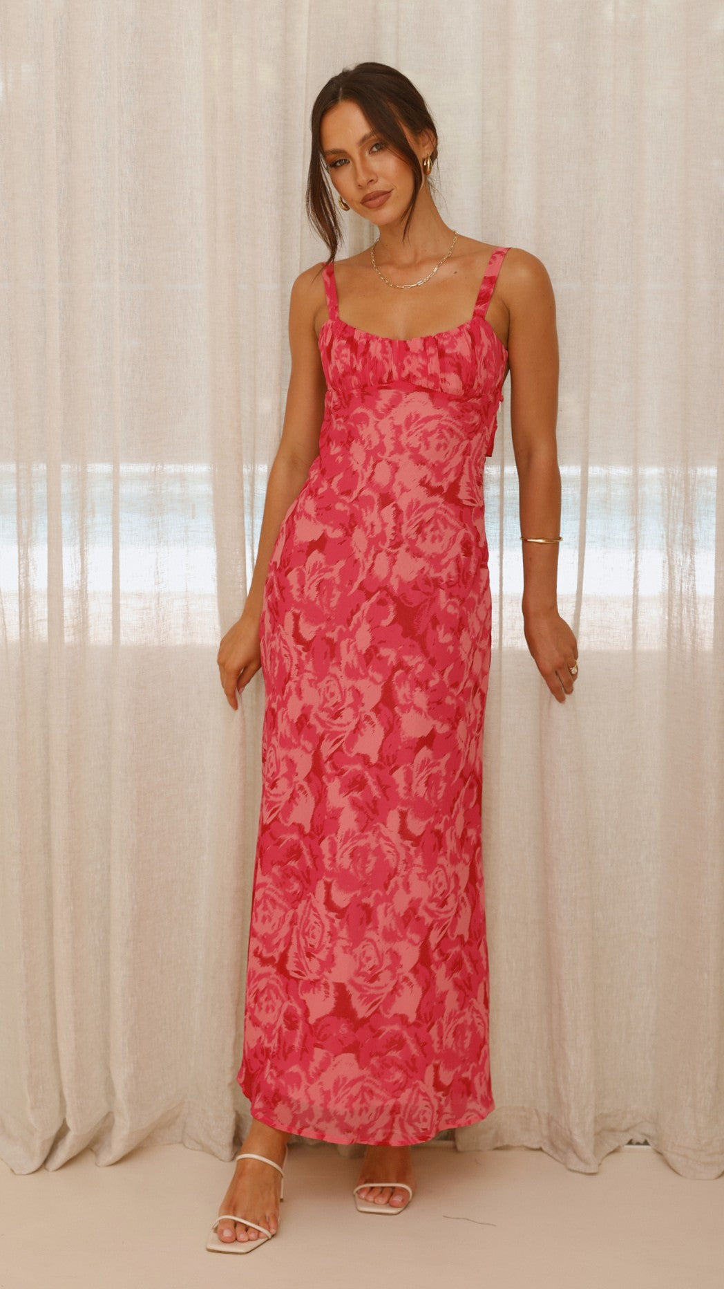 Margo Midi Dress - Pink Floral