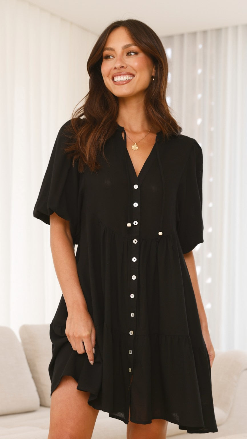 Tabitha Mini Dress - Black