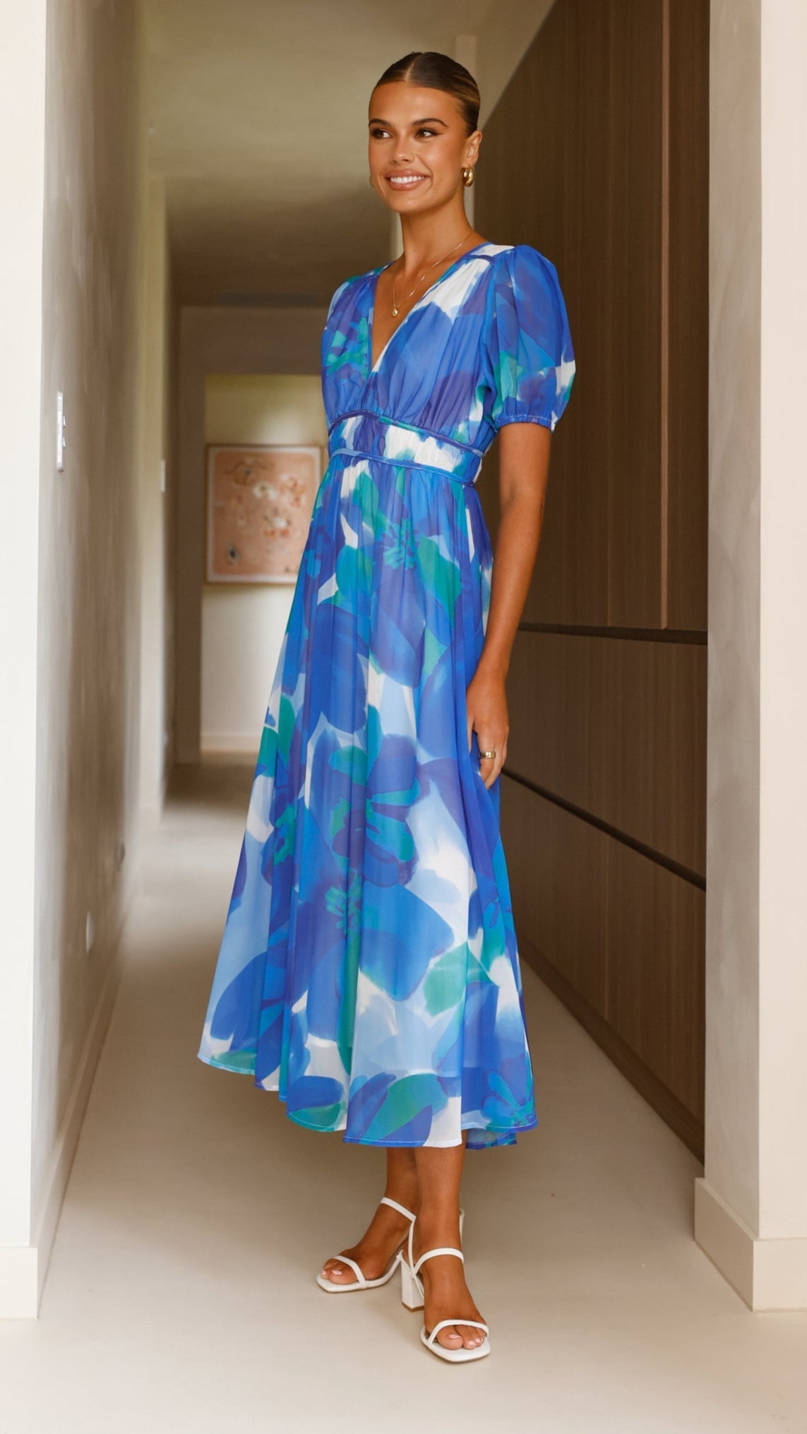 Ilah Maxi Dress - Blue/Green