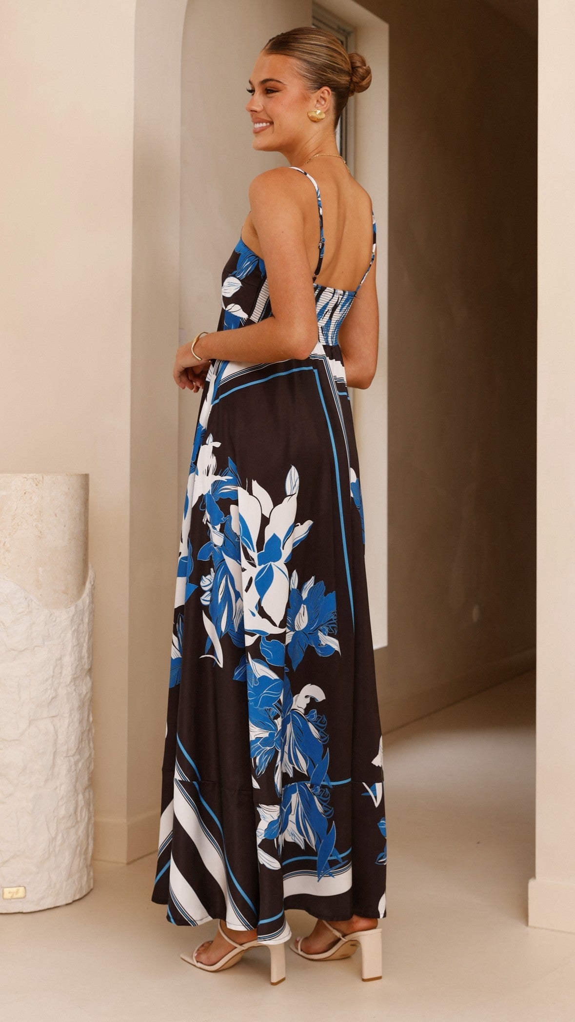 Kaethe Maxi Dress - Black/Blue