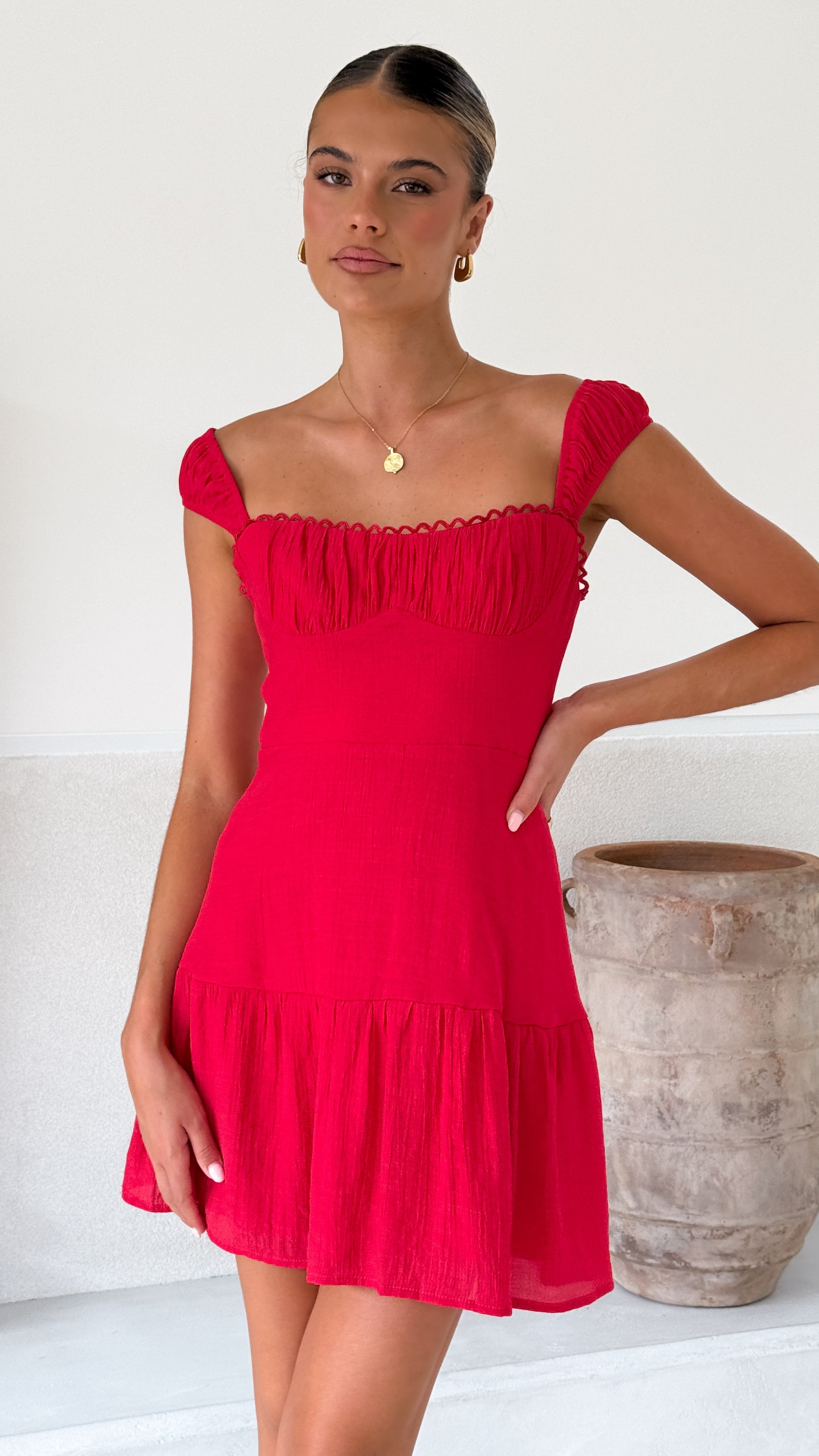 Pascah Mini Dress - Red