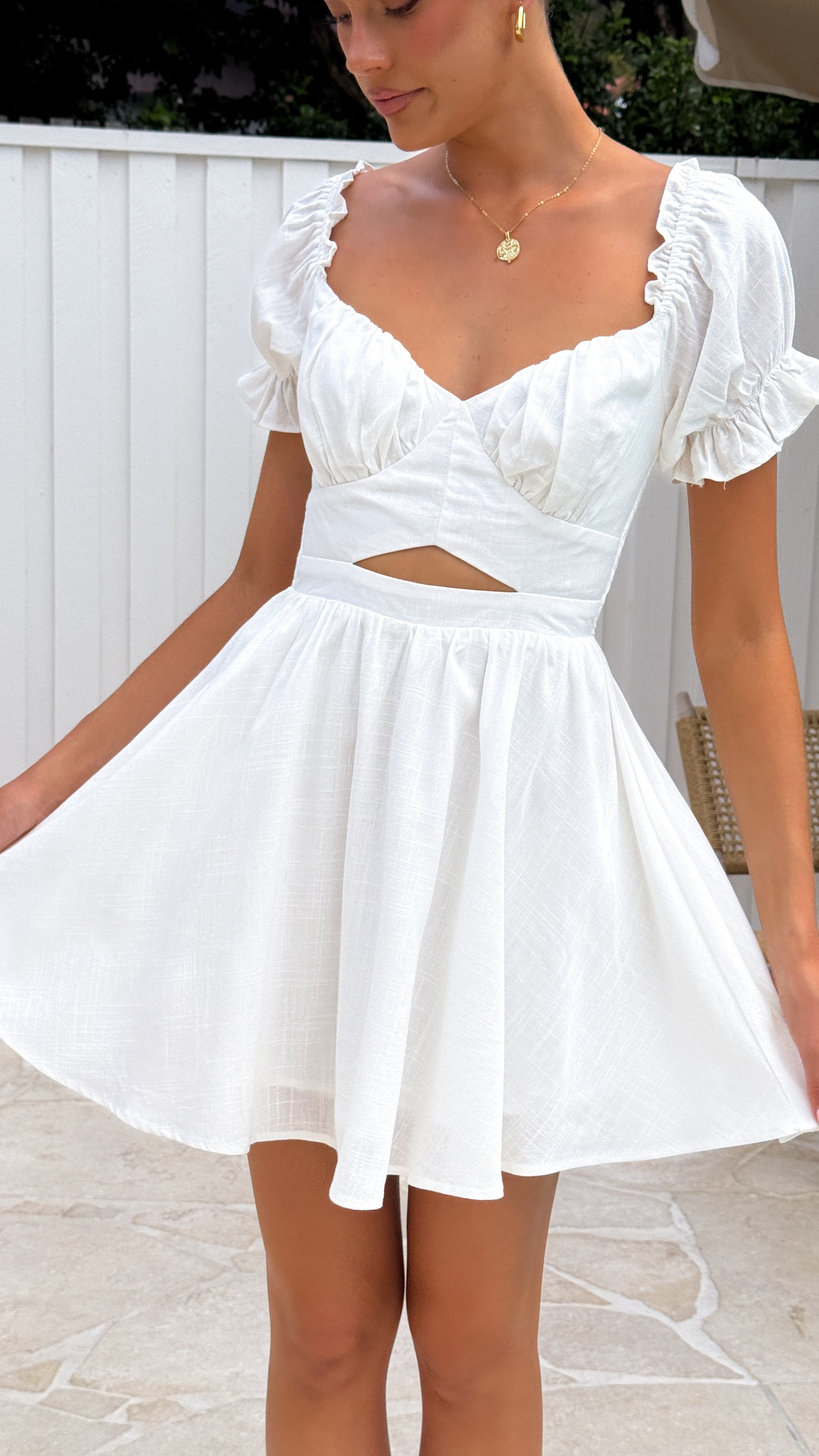 Magnolia Mini Dress - White
