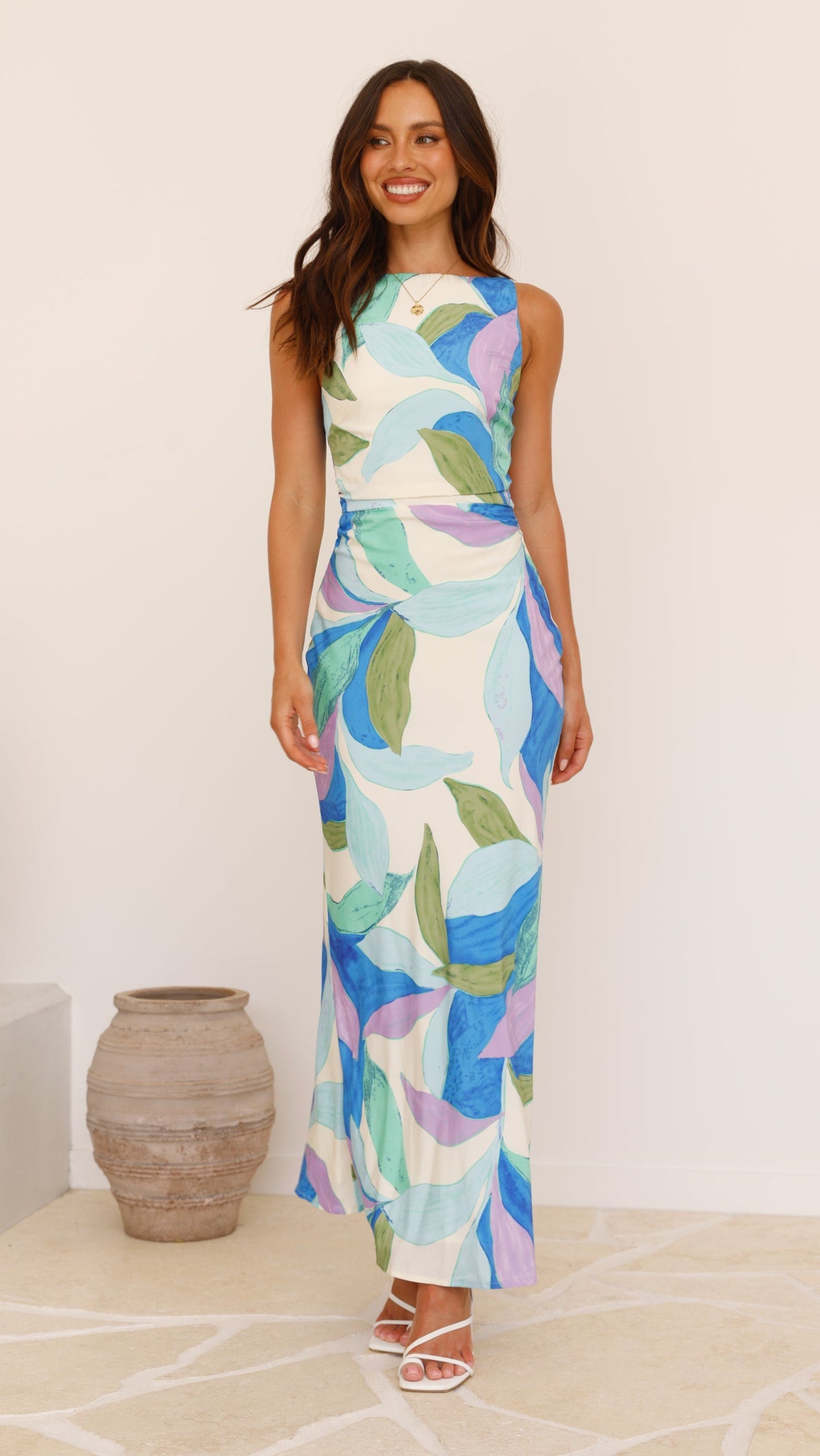 Helenie Maxi Dress - Blue/Green