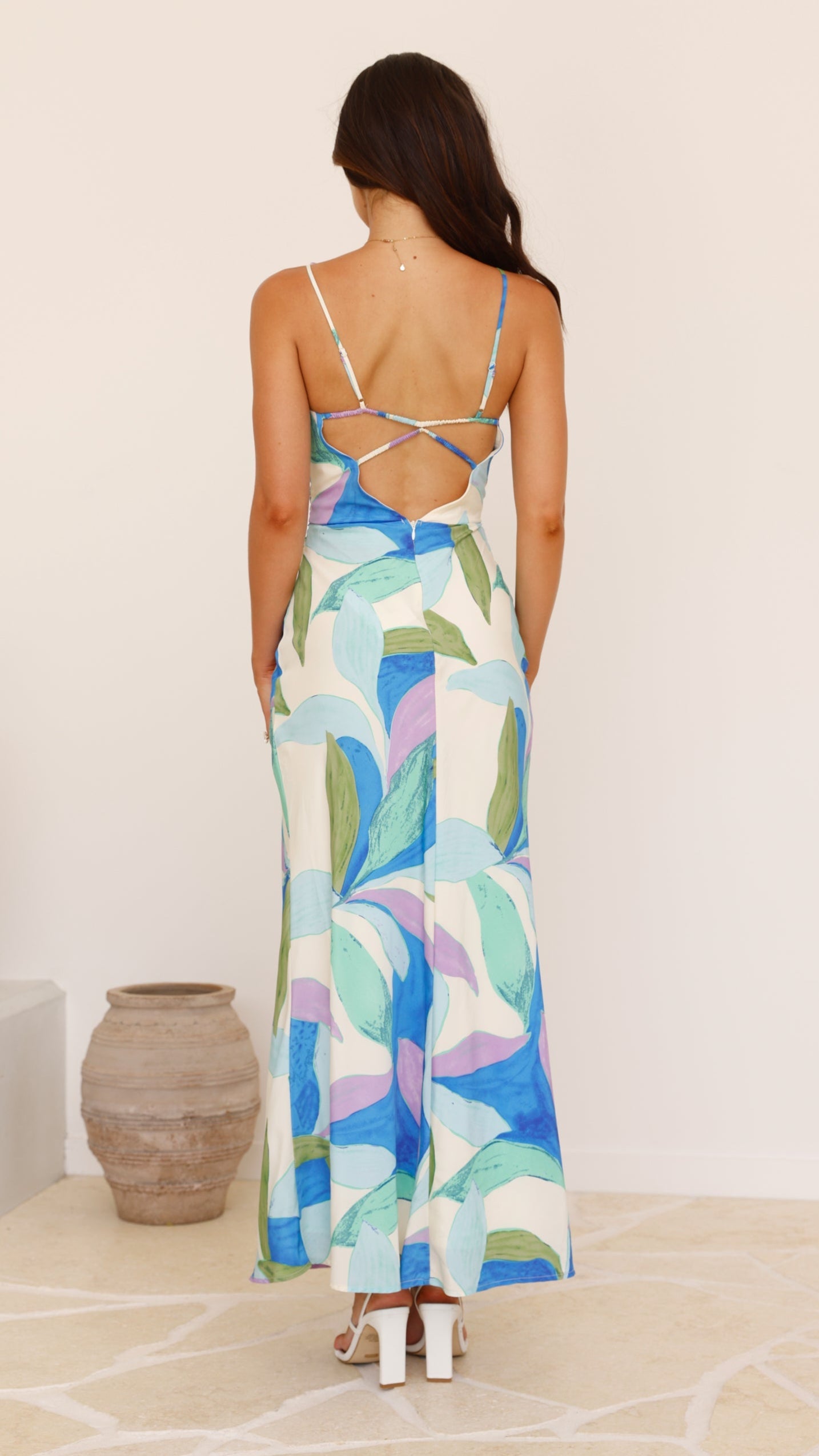 Helenie Maxi Dress - Blue/Green