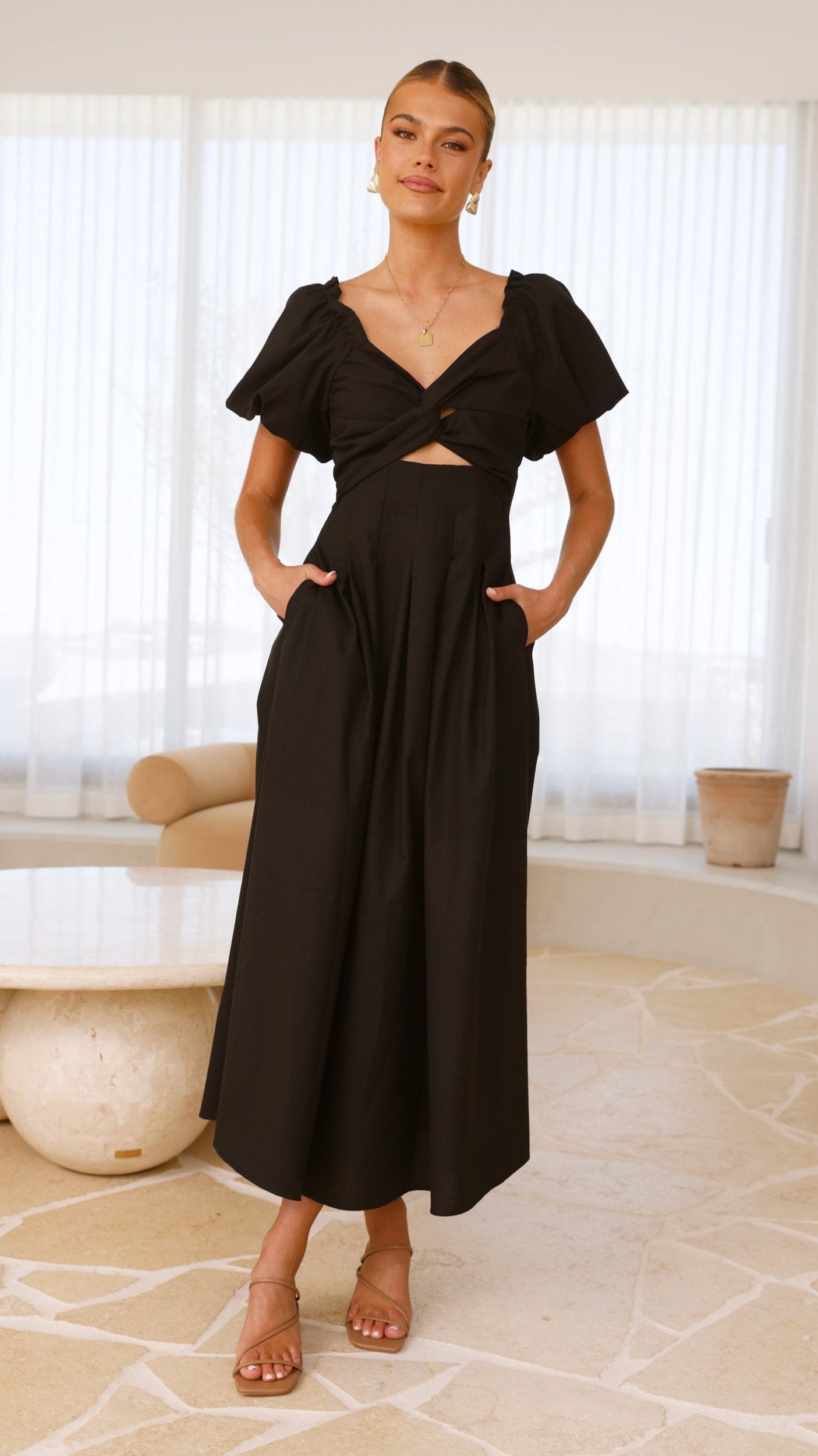 Christina Maxi Dress - Black