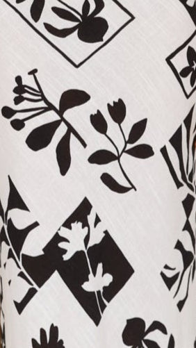 Samaya Maxi Dress - Black/White Print