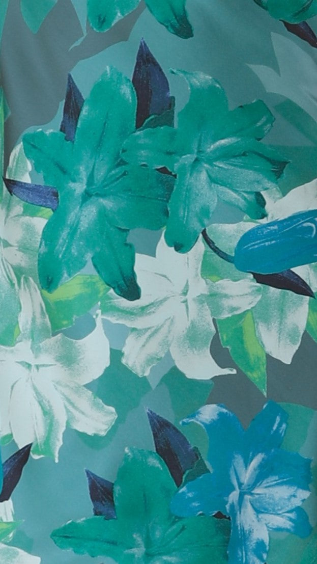 Miya Mini Dress - Green Print